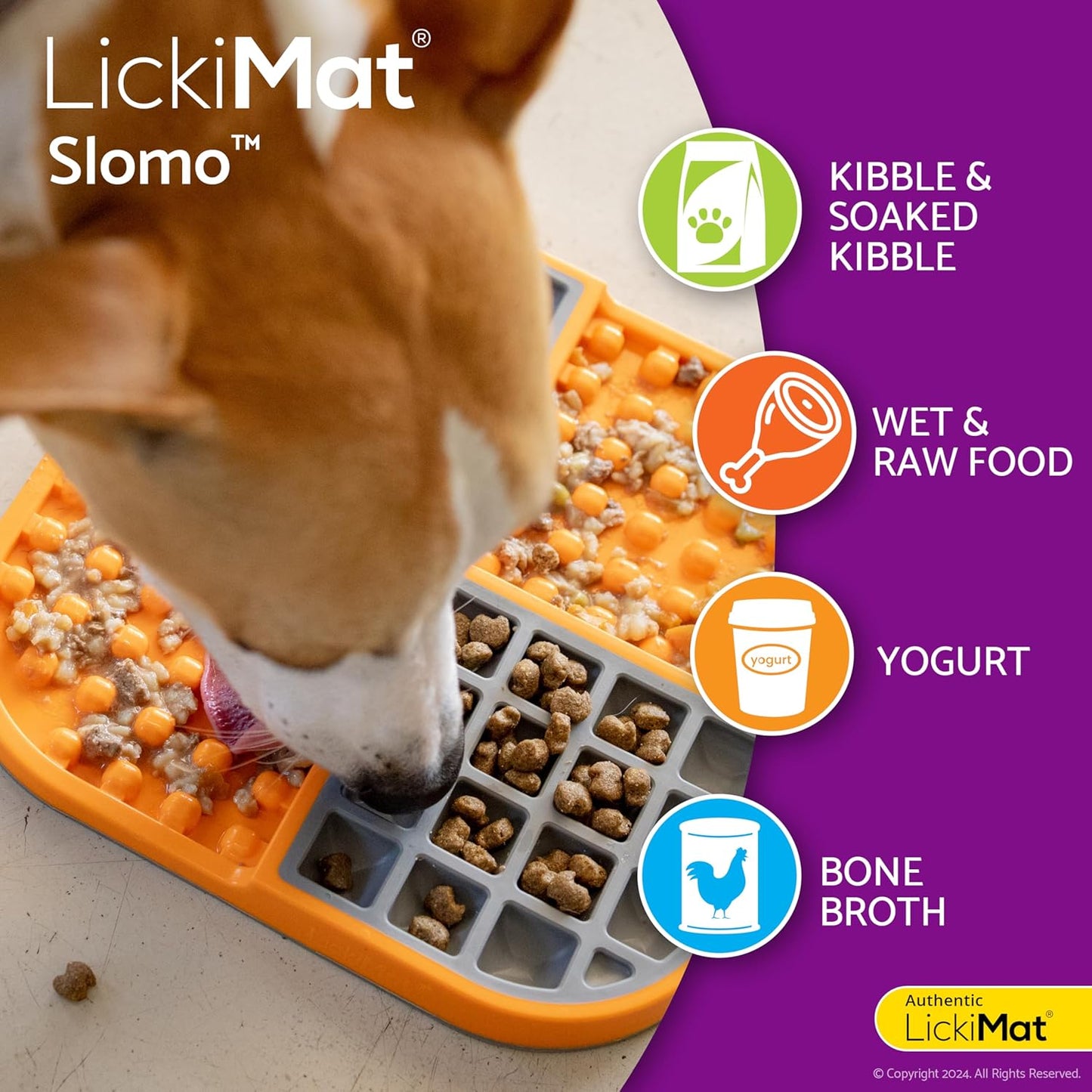 Lickimat Slomo, Dog Slow Feeding Lick Mat, Boredom Anxiety Reducer, Turquoise