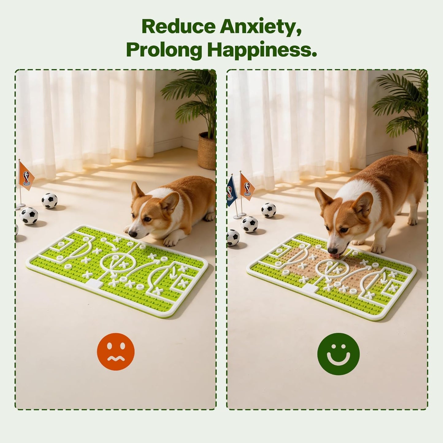 Official FIFA World Cup 2026 Edition, Dog Lick Mat, Dog Slow Feeder Anxiety Relief Enrichment Pet Toy with Anti-Slide Base for Small & Medium Dogs,12.6 × 7.9 inches