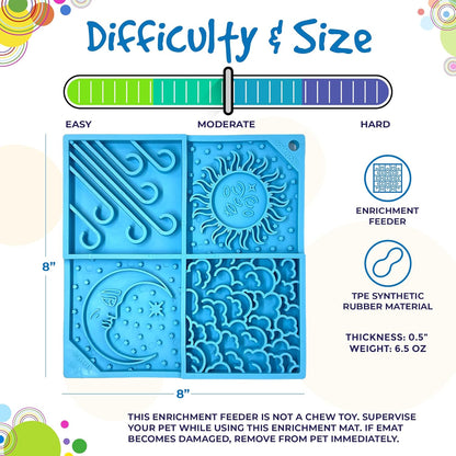 SodaPup Flower Power eMat – Durable Lick Mat Feeder Made in USA from Non-Toxic, Pet-Safe, Food Safe Rubber for Mental Stimulation, Avoiding Overfeeding, Fresh Breath, Digestive Health, & More