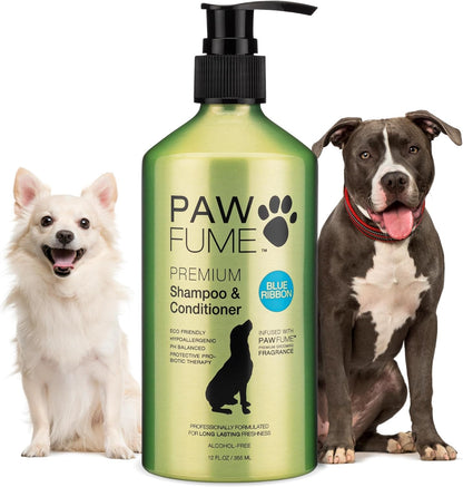 PAWFUME Deshedding Dog Shampoo and Conditioner, Show Dog, 1-Pack – Nourish & Detangle for Silky Soft Coat – Probiotic, Deep-Cleaning, pH-Balanced Formula – Salon-Quality Shampoo for Dogs