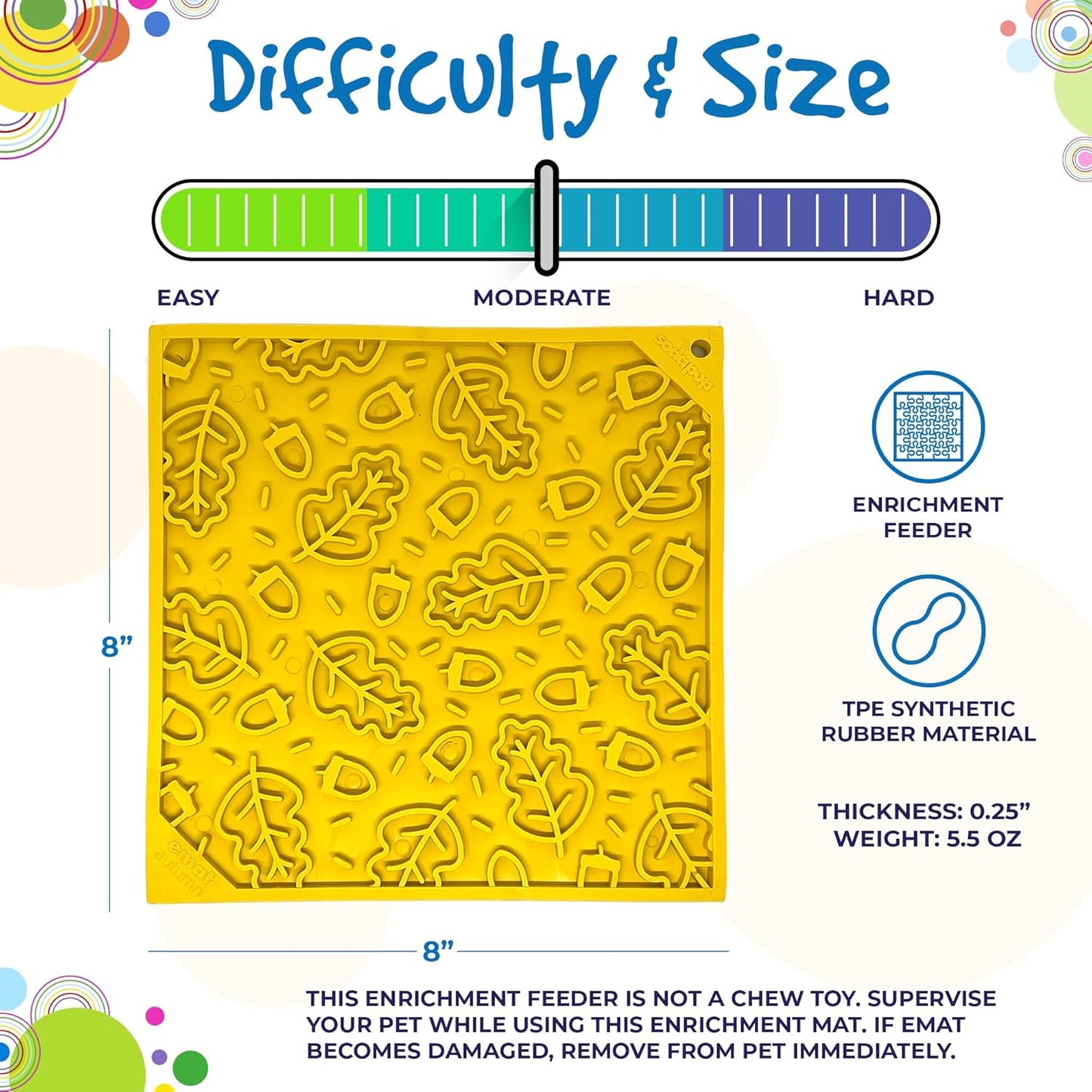 SodaPup Flower Power eMat – Durable Lick Mat Feeder Made in USA from Non-Toxic, Pet-Safe, Food Safe Rubber for Mental Stimulation, Avoiding Overfeeding, Fresh Breath, Digestive Health, & More