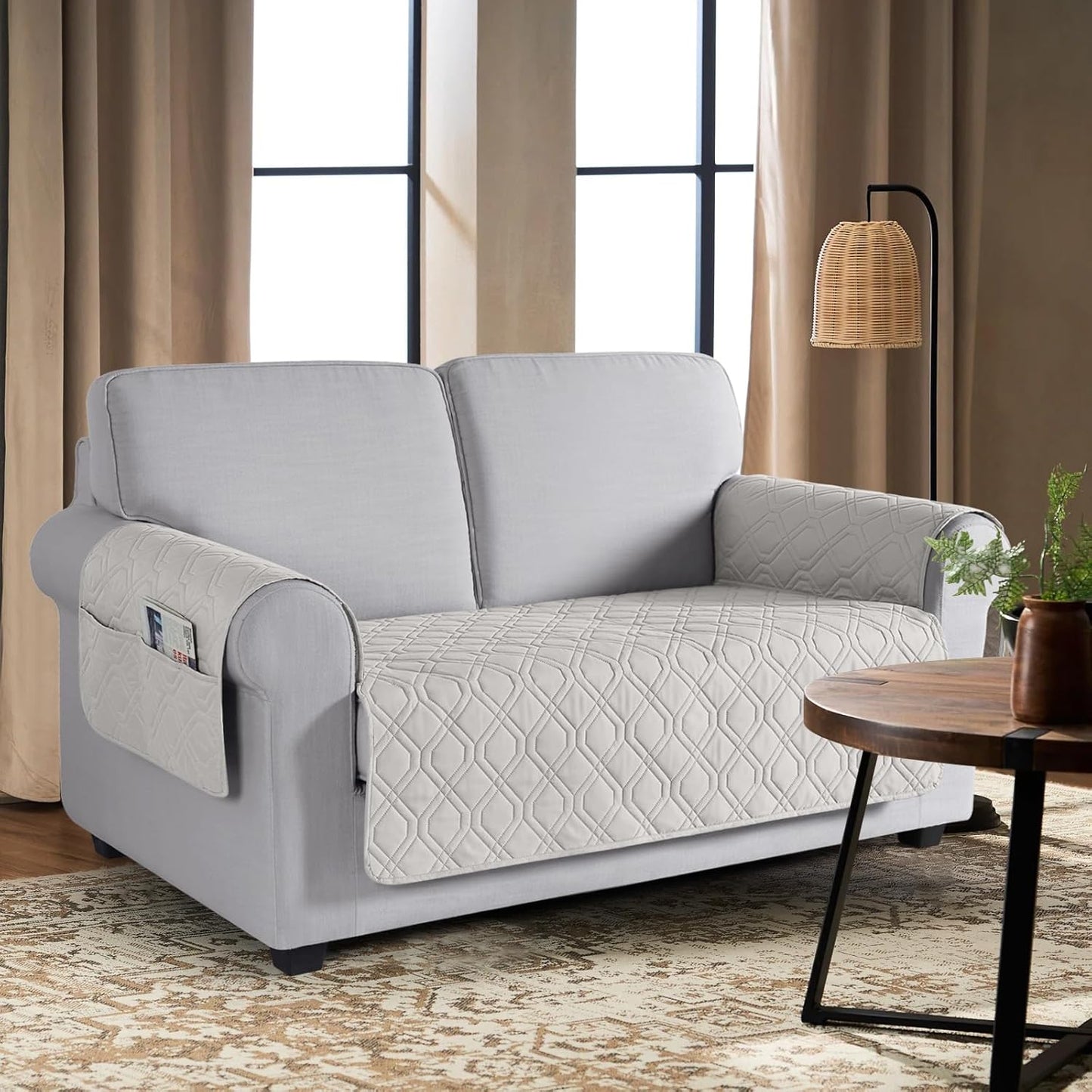 VANSOFY Couch Cover, Waterproof Sofa Covers Washable Slipcover Furniture Protector Couch Seat Covers Non-Slip Couch Cover for Dogs, Pets(Sofa, Dark Gray)