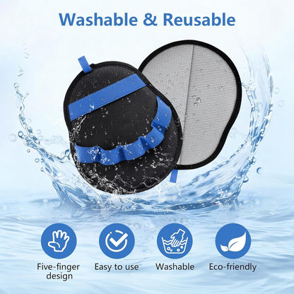Pet Hair Removal Glove for Dogs & Cats, Reusable Washable Electrostatic Pet Hair Remover Glove, Pet Hair Mitt with Finger Straps for Couch, Carpet, Car Seats, Clothes, Furniture, Red
