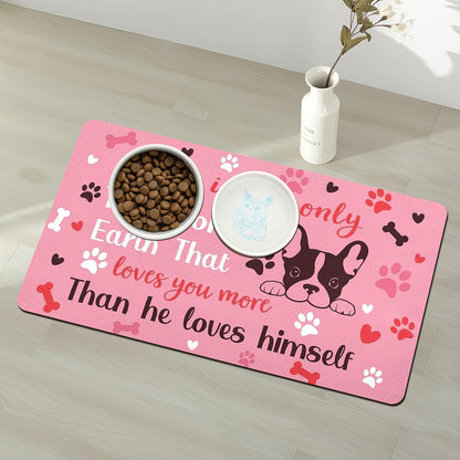 Pet Feeding Mat for Floors Waterproof Dog Mat for Food and Water Absorbent Quick Dry Non Slip mat for Cat Bowls