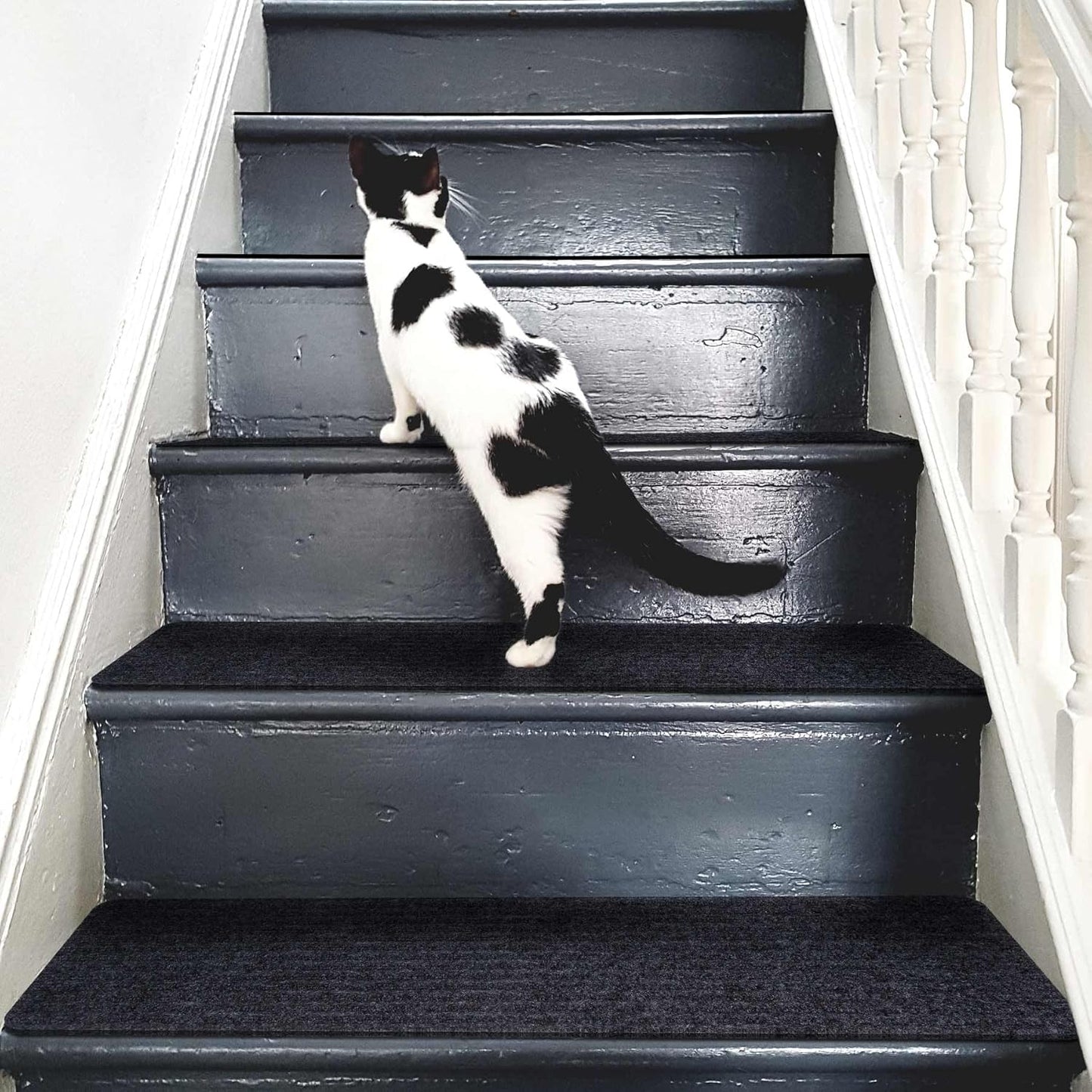Extra Wide Non Slip Stair Treads for Wooden Steps – 15 Pack 9" x36'' Extra Wide Carpet Runners with Reusable Adhesive, Step Pads for Dogs, Kids, Seniors, Machine Washable – Geige
