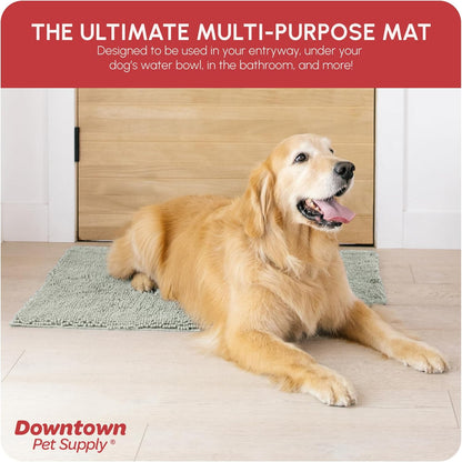 My Doggy Place Dog Mud Mat, 36"x26" Ash – Thick Microfiber Entry Rug for Snow, Mud & Salt – Absorbent, Quick-Dry, Washer-Safe & Non-Slip, Large