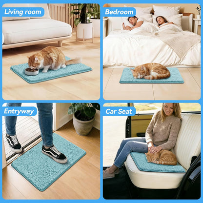 Bcoimo Super Absorbent Dog Door Mat, 30"*20" Anti Slip Mat for Muddy Paws, Pet Rugs for Dirty Paws Washable that Absorbs Moisture and Dirt, for Dog Cage and Pet Resting Carpet