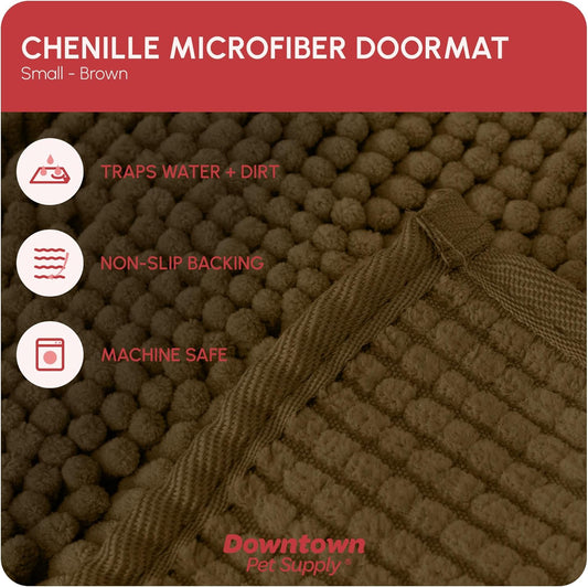 My Doggy Place Dog Mud Mat, 36"x26" Ash – Thick Microfiber Entry Rug for Snow, Mud & Salt – Absorbent, Quick-Dry, Washer-Safe & Non-Slip, Large