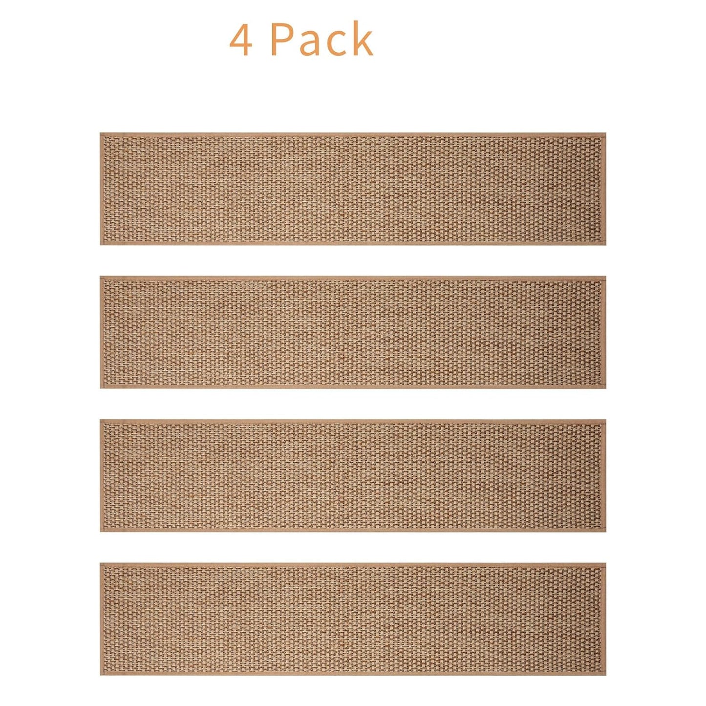 Carpet Stairs Runner for Wood Stairs, 8"x 30",Reusable Washable Self-Stick Stair Treads, for Indoor Steps, Non Slip for Kids Elders and Pets Stair Mats Residue Free, Grey 15-Pack