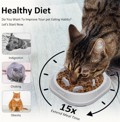 YINEYA Slow Feeder Dog Bowls, Pet Supplies that Slow Down Eating, Pet Food Bowls, Maze Dog Puzzle Feeder for Medium Breed