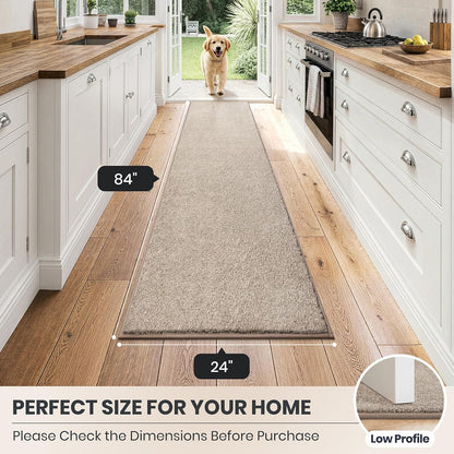PURRUGS Dirt Trapping Door Mat 20" x 31.5", Non-Slip Machine Washable Entryway Rug, Dog Doormat, Indoor Front Door Mat, Super Absorbent Entry Rug for Muddy Shoes & Paws, Bluish Grey-Black