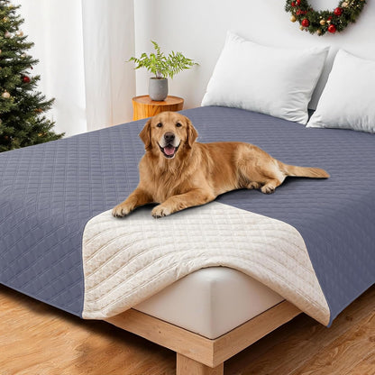 Waterproof Dog Blanket, Non-Slip Soft Pet Bed Cover, Couch Cover for Dogs Washable, Protects Sofa, Furniture, Crate, Car, Tear Resistant Leakproof Pet Blanket (30x70 Inch, Dark Grey)