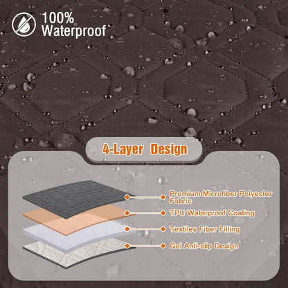 VANSOFY Couch Cover, Waterproof Sofa Covers Washable Slipcover Furniture Protector Couch Seat Covers Non-Slip Couch Cover for Dogs, Pets(Sofa, Dark Gray)