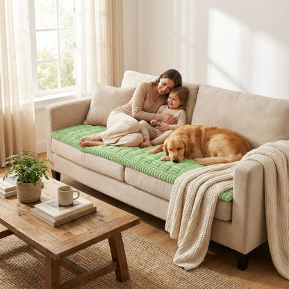 Smiry Couch Cover for Dogs, Non Slip Washable Sofa Protector for Pets, Soft Furniture Cover for Leather & Fabric Couches, Cozy Protect Against Fur, Dirt & Everyday Messes (Dark Grey, 27.6" x 59")