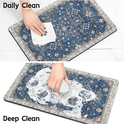 Pet Food Mats for Floor, Absorbent Dog Mat for Food and Water Dispenser Mat, Dog Food Mat Quick Dry Cat Food Mat Pet Supplies