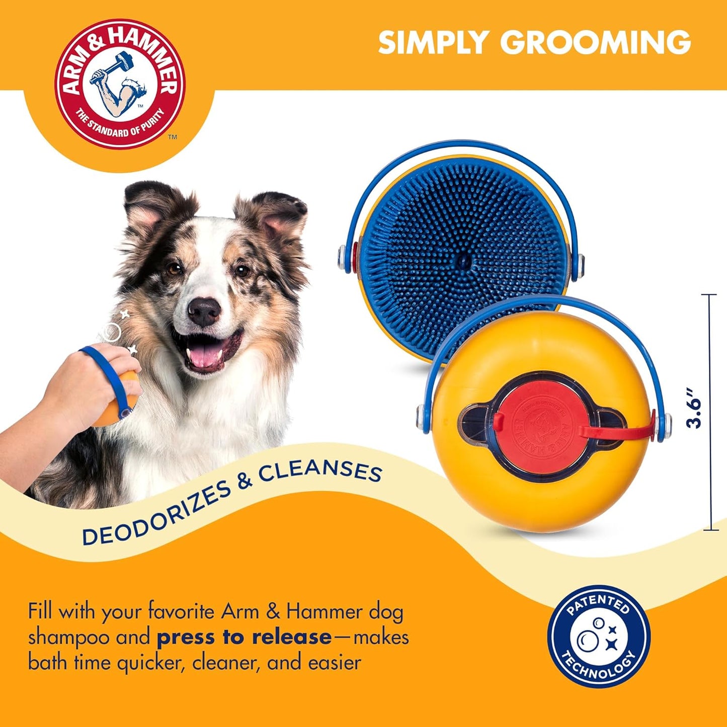 Arm & Hammer Deodorizing Dog Grooming Comb, Fragrance Transfer Technology with Baking Soda, Fine & Standard Teeth for Detangling & Flea Removal, Dematting Tool for Dogs, Sweet Apple & Rose Scent