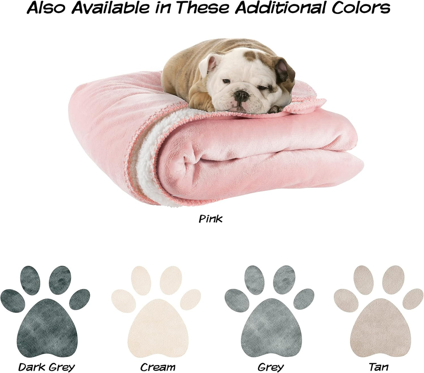 Waterproof Pet Blanket - 50x60-Inch Reversible Sherpa Fleece Throw Protects Couches, Cars, and Beds from Spills, Stains, and Fur by PETMAKER (Gray)