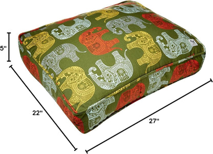 Molly Mutt Medium to Large Dog Bed Cover- Forever Young Print - Measures 27”X36”X5’’ - 100% Cotton - Durable - Breathable - Sustainable - Machine Washable Dog Bed Cover (Dd82b)