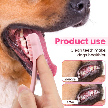 8 Pack Silicone Dog & Cat Finger Toothbrush Kit, Food Grade Toothbrush for Dog, Safe, Non-Toxic, Easy Teeth Cleaning, Prevents Bad Breath & Oral Inflammation