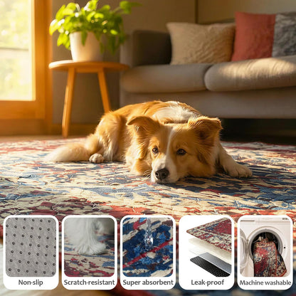 Washable Pee Pads for Dogs, Reusable Puppy Potty Training Pads, Ultra-Absorbent Thick Waterproof Leak-Proof Non-Slip Pads & Mat for Crate, Playpen, Floor, Whelping & Housebreaking , 2 Pack 18"x24"