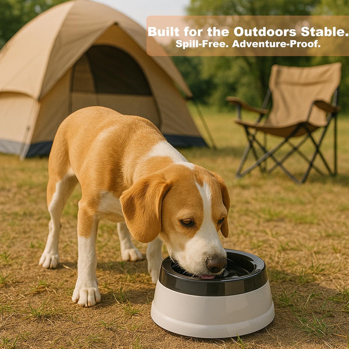 Pets No-Spill Slobber Stopper Water Bowl,Splash Proof Drinking Bowl for Home and Travel,No Messy No Drip No Sloppy Water Bowl for Sm-Med Dogs/Cats/Pets 25OZ