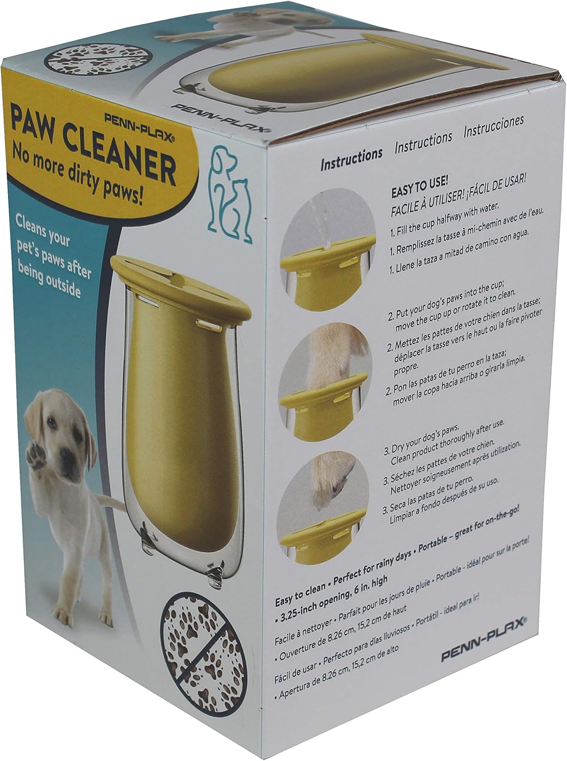 Penn-Plax Dog Paw Cleaner | Portable Foot Washer Cup | Ideal for Small to Medium Pet Breeds (DOGGR2)