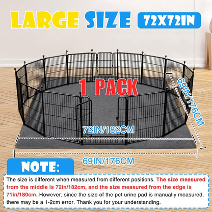 FURWEY 2 Pack Extra Large 72"X72" Washable Pee Pads for Dogs Super Absorbent Dog Training Pads Non-Slip Waterproof Pet Training Pads Mats Whelping Pads for Dogs Cats Puppy