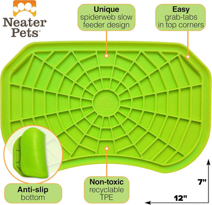Neater Pets Neat-LIK Dog Lick Mat, Lick Mat for Dogs, Cats, Puppy, Reduces Anxiety & Boredom, Peanut Butter Slow Feeder, Interactive Treat Licking Pad, Licking Mats for Small & Large Breed (Purple)