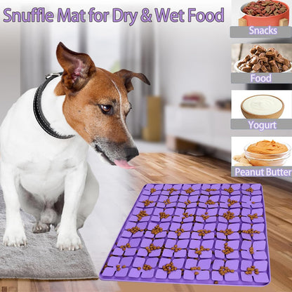 Small Silicone Snuffle Mat for Small Dogs Puppy Cat Slow Down Eating,Slow Feeder Lick Mat for Dry Wet Food for Pet Training Smell,Encourages Natural Foraging Skill,Relieving Stress