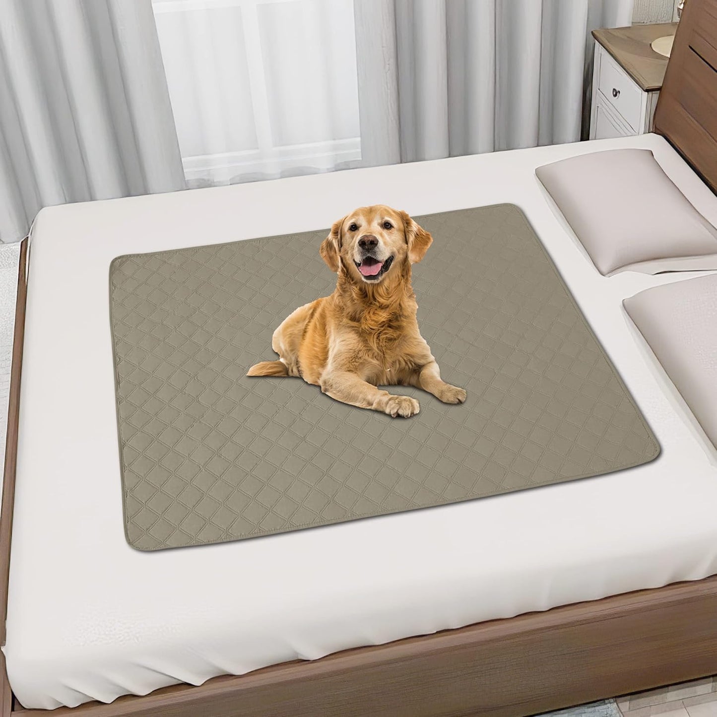 Easy-Going 100% Waterproof Dog Bed Cover, Non-Slip Pet Blanket for Furniture, Washable Couch Cover, Repleasement Sofa Cover (68x82 in,Gray)