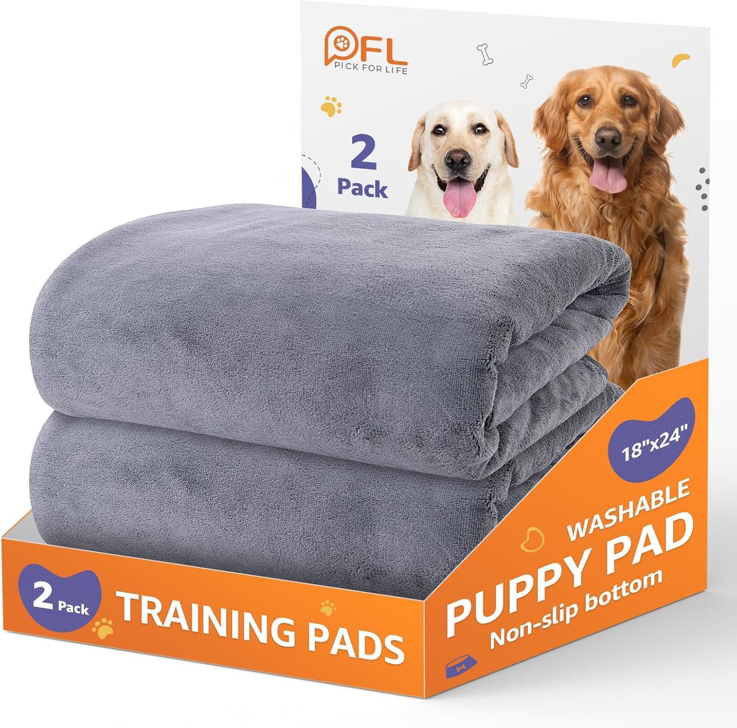 Dog Pee Pad Washable Extra Large, Instant Absorb Thicker Training Pads Non-Slip Pet Playpen Mat, Waterproof Reusable Floor Mat Ideal for Puppy Senior Dog Whelping Incontinence Housebreaking 65x48 Inch