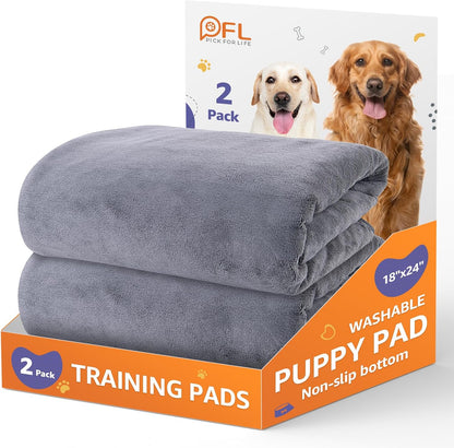 Dog Pee Pad Washable Extra Large, Instant Absorb Thicker Training Pads Non-Slip Pet Playpen Mat, Waterproof Reusable Floor Mat Ideal for Puppy Senior Dog Whelping Incontinence Housebreaking 65x48 Inch