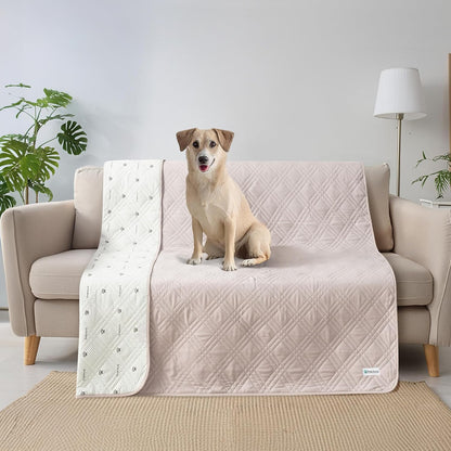 PetAmi Waterproof Couch Cover for Dogs, Reversible Furniture Cover Sofa Protector for Pet Cat Bed, Washable Blanket Dog Cover for Couch Seat, 52x82 Gray