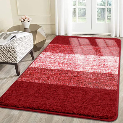 Smiry Dog Door Mat for Muddy Paws, Absorbs Moisture and Dirt, Low-Profile Entryway Mat with Non-Slip Backing, Entry Indoor Outdoor Doormat for Inside Floor (30x20 Inches, Grey, Striped)