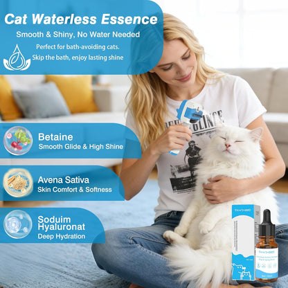Pet Steam Brush for Dogs & Cats,5-in-1 Self-Cleaning Dog Steam Brush with 3 Swap-in Heads (Grooming, Dematting, Deshedding),Cat Spray Hair Removal Comb,Includes Pet Essence & Storage Bag