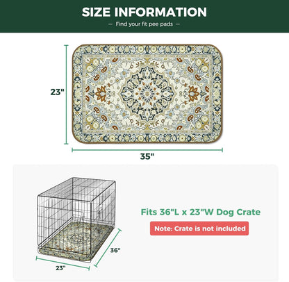 FXW Washable Pee Pads for Dogs, Puppy Pads with Super Absorbent, Specifically Designed for FXW Rollick/Homeplus 24inch 6 Panels Dog Playpen, 39" x 63" Rectangle, Khaki, 1 Pack