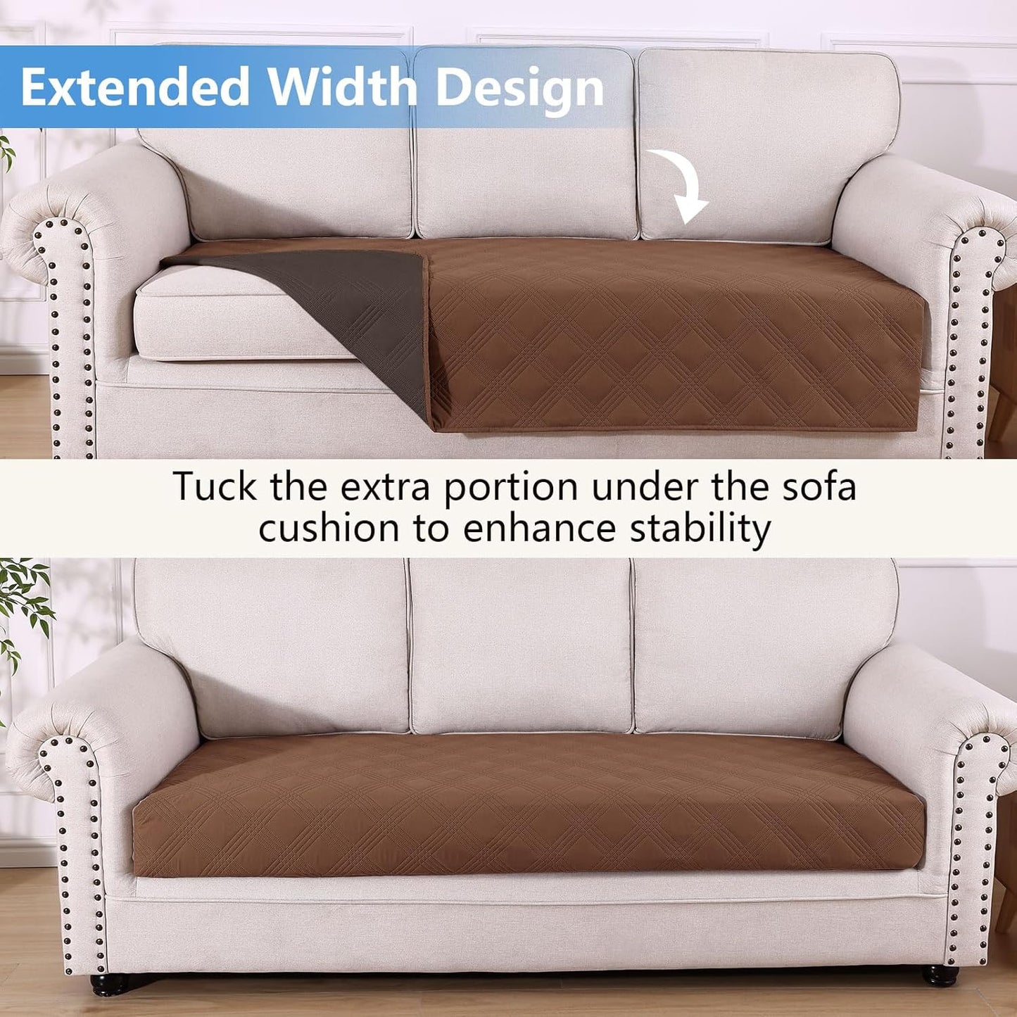 hyha Waterproof Dog Bed Blanket, Soft Pet Blankets, Waterproof Couch Cover for Dogs, Reversible Sofa Covers Washable for Furniture (30x70 Inch, Taupe/Beige)