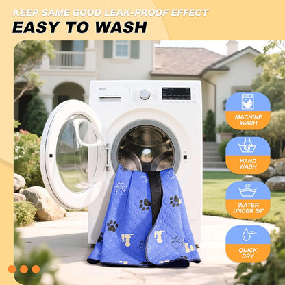 WanpeeGoo Washable Pee Pads for Dogs, 4 Pack Absorbent Reusable Training Dog Pads Pet Puppy Pads, Non-Slip Potty Pads for Whelping, Playpen, Crate, Bed, Grey 18"x24"