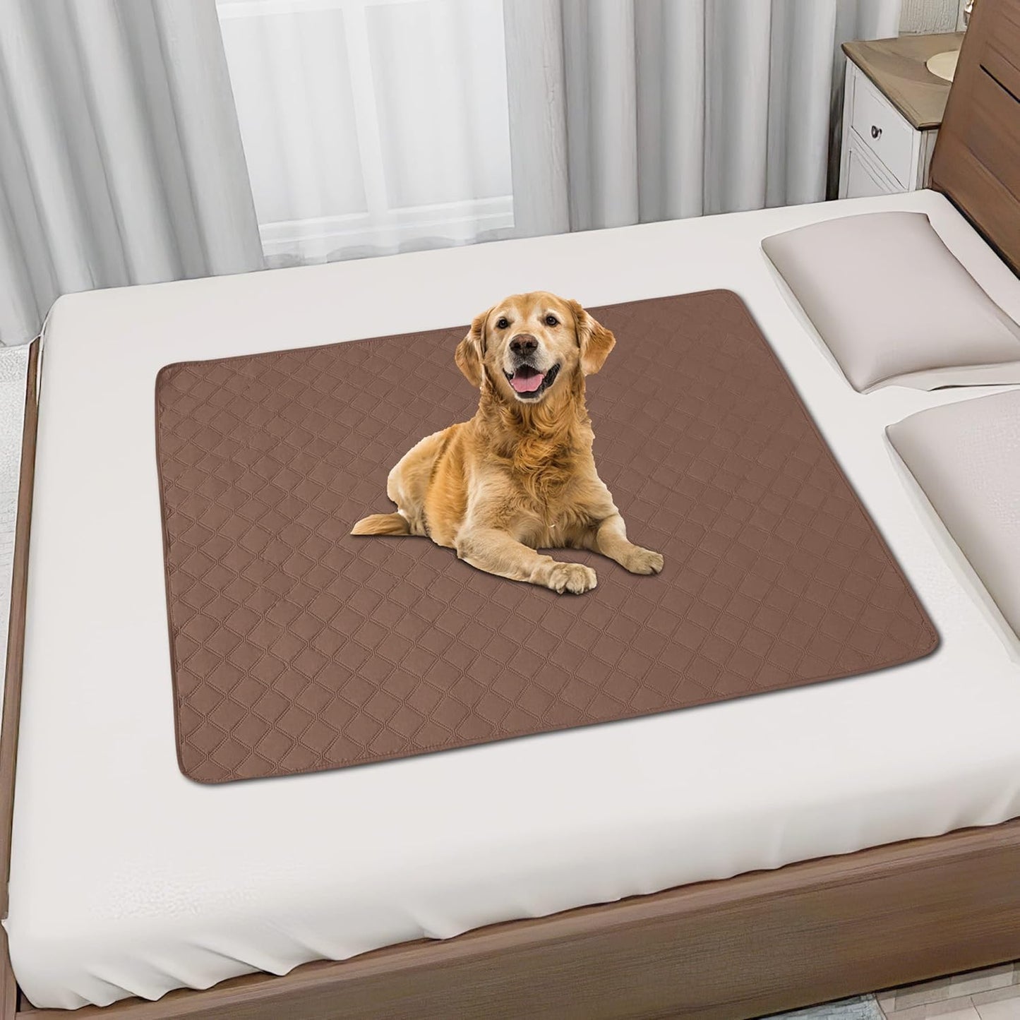 Easy-Going 100% Waterproof Dog Bed Cover, Non-Slip Pet Blanket for Furniture, Washable Couch Cover, Repleasement Sofa Cover (68x82 in,Gray)