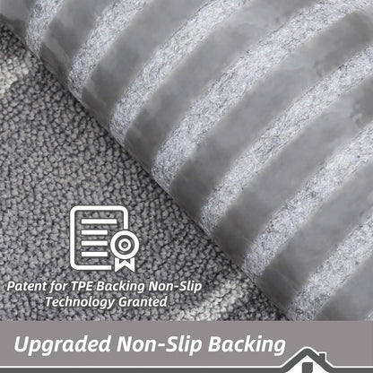 BEQHAUSE Non Slip Stair Treads for Wooden Steps Indoor Washable Stair Runner 28inX9in Polyester Durable Stair Treads Carpet for Dogs,Kids and Elders 15pcs,Dark Grey