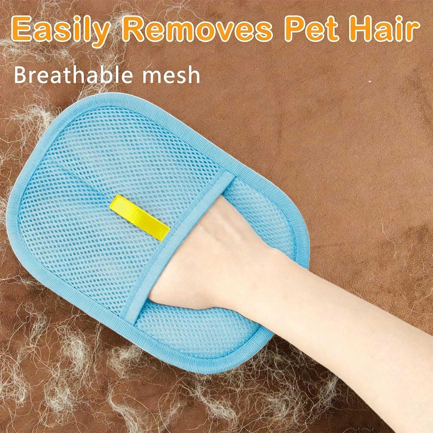 Thickened Pet Hair Removal Glove - Electrostatic Cat Dog Hair Remover Glove, Reusable Magic Brush Pet Hair Remover Tool for Couch, Carpet, and Car Seat (Black,1 Pack)