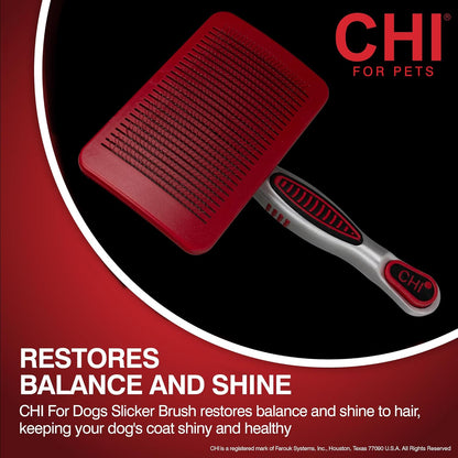CHI for Dogs 2 in 1 Dematting and Deshedding Rake, Dual Head Dog Grooming Tool with Wide Tooth Dematting Rake and Fine Deshedding Rake, Detangler Comb for Thick Double and Long Dog Coat