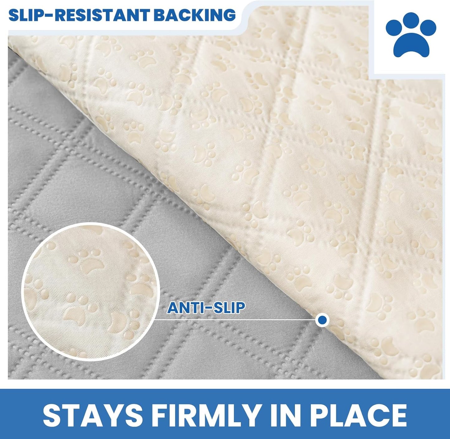 Waterproof Dog Blanket, Non-Slip Soft Pet Bed Cover, Couch Cover for Dogs Washable, Protects Sofa, Furniture, Crate, Car, Tear Resistant Leakproof Pet Blanket (30x70 Inch, Dark Grey)