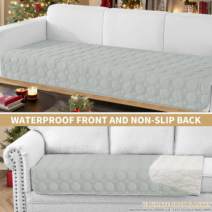 ZNSAYOTX Ultimate Cozy Blankets (30"x70") 100% Waterproof Sofa Mat Blanket for Dog Pets, Bed Couch Protector with Non-Slip Back Washable Durable, Pee Scratch Proof Easy to Clean (Dark Grey)
