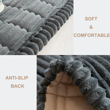 Mivnue Pet Couch Cover, Couch Covers for Dogs, Washable Dog Sofa Covers Couch Protector, Fuzzy Non Slip Couch Slipcover Pet Friendly (Brown, 27.6" x 59.1")