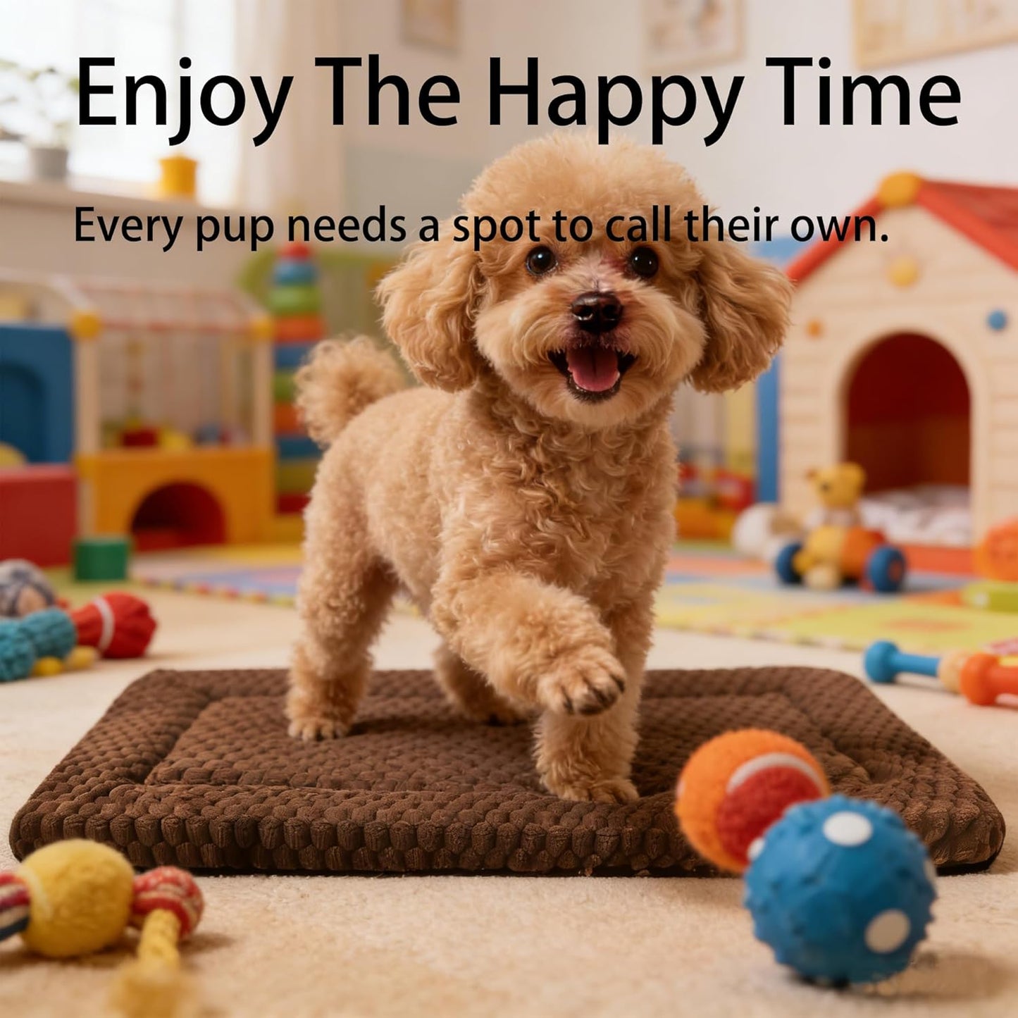 Dog Bed Mat – Soft & Comfortable Dog Kennel Pad for Crate – Durable Crate Bed & Mat for Dogs & Cats – Ideal for Crate, Kennel, and Home Use