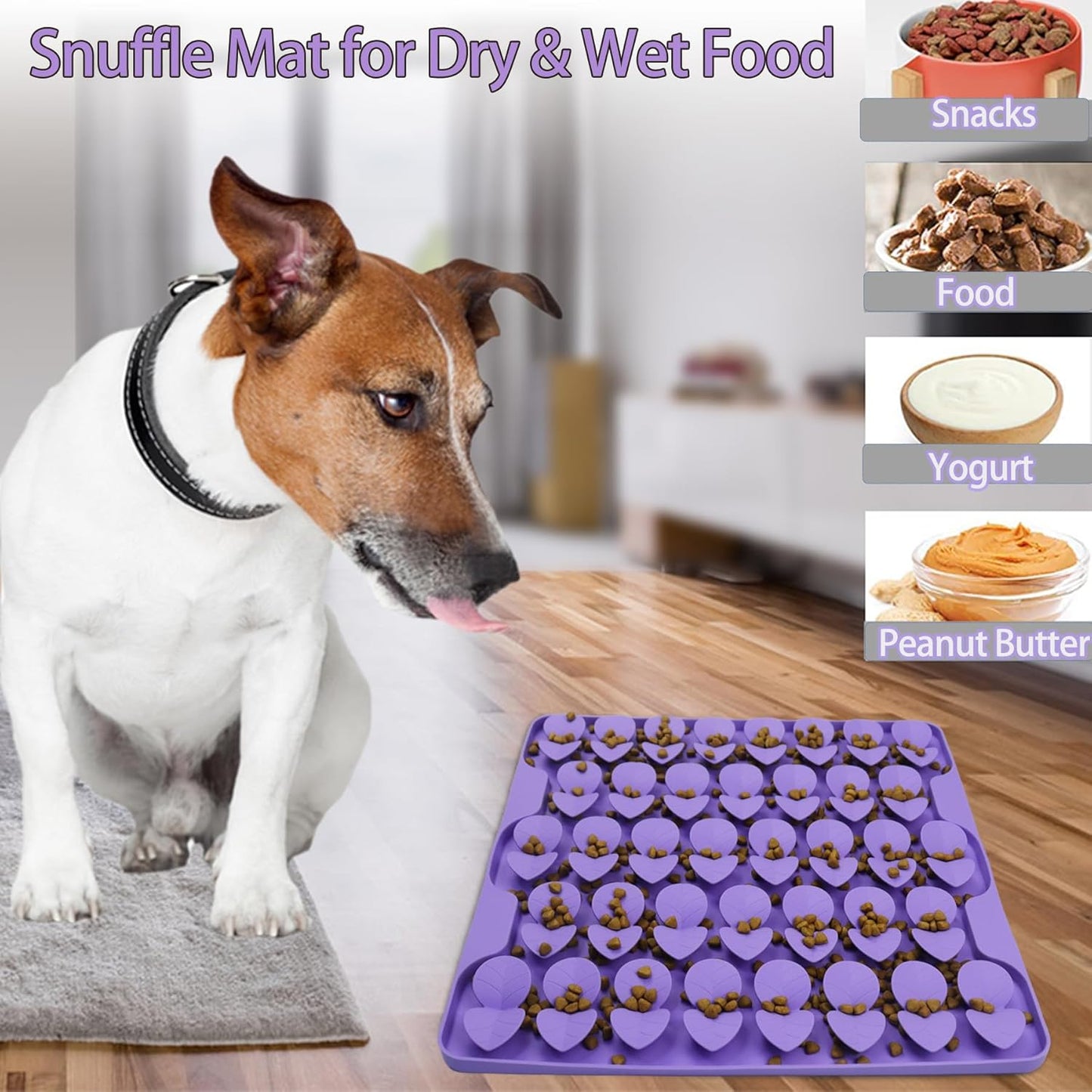 Small Silicone Snuffle Mat for Small Dogs Puppy Cat Slow Down Eating,Slow Feeder Lick Mat for Dry Wet Food for Pet Training Smell,Encourages Natural Foraging Skill,Relieving Stress