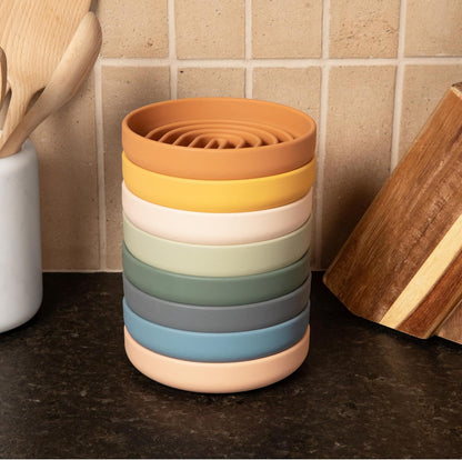 Should We Go? Slow Feeder for Dogs & Puppies, The Slowdown Bowl Silicone Slow Eating, Modern Lick Mat Design, Reduces Gulping, Fits 2 Cups, 7.5” Across x 1.5” Tall, Mealtime Challenge, Medium-Blush