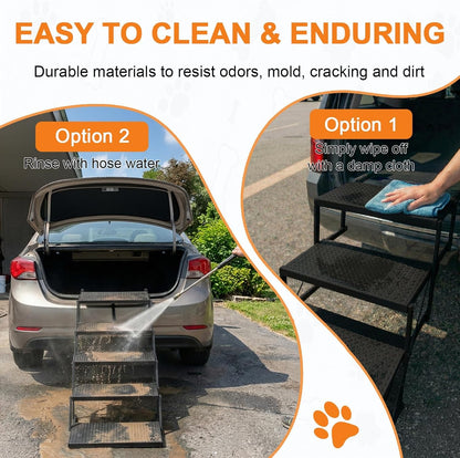 Dog Ramp for Car 71" X 17.6" Extra Long Folding Aluminum Pet Ramp for Large Dogs up to 250 LBS, Portable Waterproof Dog Ramps for SUV Truck Cars