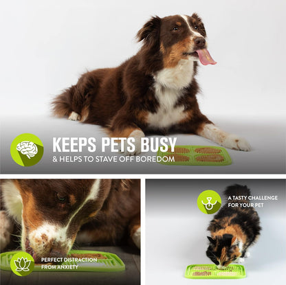 Hyper Pet IQ Treat Lick Mat for Dogs & Cats | Dog & Cat Slow Feeder & Enrichment Toy | Made in USA